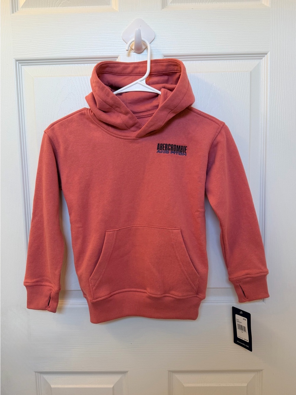 abercrombie kids Dusty Rose Fleece Lined Pullover Hoodie Sweatshirt Boys 5/6